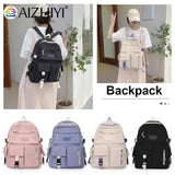 Canvas Backpack Large Capacity Student Hit Laptop School Bag