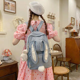 Large Capacity Backpacks with Bear Pockets School Bags for Teen Girls