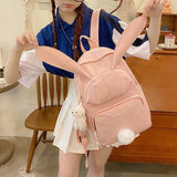 Large Capacity Backpacks with Bear Pockets School Bags for Teen Girls