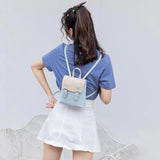 Waterproof Mini Women Backpack Girl Hit Leather School Bag Shoulder Bag