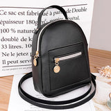 Small Backpack Teen Girls Zip Shoulder Bag Knapsack