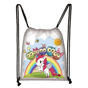 Unicorn Backpack for Teenager Girl Storage Bags Women Shopping Bag