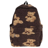 Bears Print Backpack Bagpack For Teenage Girls