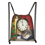Shorthair Cat Drawstring Bag for Women - Portable Storage and Shopping Bag