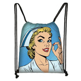 Crown Nurse Drawstring Bag Schoolbags Teenager Storage Bag