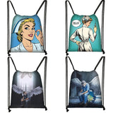 Crown Nurse Drawstring Bag Schoolbags Teenager Storage Bag