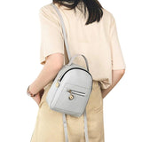 Women Mini Backpack PU Leather Shoulder Bag Teenage Girls Small Bagpack