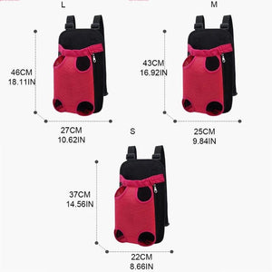 Adjustable Pet Front Cat Dog Carrier Backpack Travel Bag Legs Out Easy-Fit
