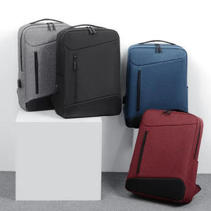 Men Backpack Waterproof Business Laptop Reflective USB Charging Rucksack