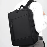 Men Backpack Waterproof Business Laptop Reflective USB Charging Rucksack