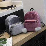 Women Mini Backpack Corduroy Small Crossbody Bag For Girl Striped Shoulder Bags