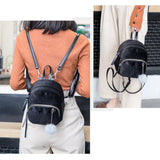 Women Mini Backpack Corduroy Small Crossbody Bag For Girl Striped Shoulder Bags