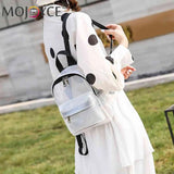 Unisex PVC Jelly Backpack for Lady Girls School College Bookbag