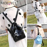 Unisex PVC Jelly Backpack for Lady Girls School College Bookbag