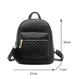Preppy Style Lattice Pattern PU Leather Knapsack