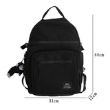 Black Big Capacity Women Backpack Student School Bag Rucksack Mochila