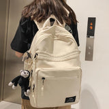Black Big Capacity Women Backpack Student School Bag Rucksack Mochila