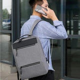 Men's Waterproof USB Backpack Stylish Back Bag 15.6 Laptop Bags