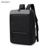 Men's Waterproof USB Backpack Stylish Back Bag 15.6 Laptop Bags
