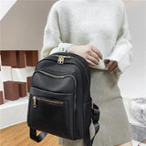 Women's Oxford Backpack Shoulder Bag Schoolbag Rucksack