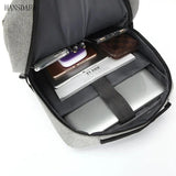 Waterproof Men's Backpack USB Port Canvas Casual Travel Backpacks