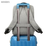 Waterproof Men's Backpack USB Port Canvas Casual Travel Backpacks