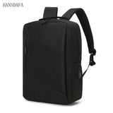 Waterproof Men's Backpack USB Port Canvas Casual Travel Backpacks