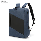 Waterproof Men's Backpack USB Port Canvas Casual Travel Backpacks