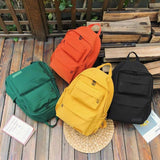 Solid Waterproof Nylon Women Backpack Casual Backpack For Teenagers