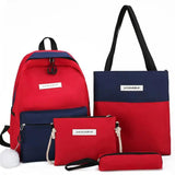 Canvas Backpack Patchwork Daypacks School Shoulder Bags Bookbag Pencil