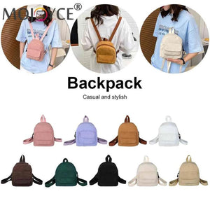 Corduroy Backpack for Teenagers Large Capacity Softback Hiking Backpacks