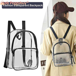 Solid PVC Backpack Large Capacity Handbag