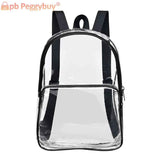 Solid PVC Backpack Large Capacity Handbag