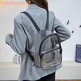 Solid PVC Backpack Large Capacity Handbag