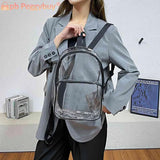 Solid PVC Backpack Large Capacity Handbag