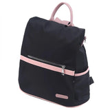 Casual Oxford Leather Backpack Women Zipper Shoulder Bag