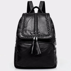 Waterproof Leather Backpack School Bag for Women Travel Shoulder Bag