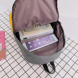 Solid Students School Knapsacks Women Large Capacity Shopping Travel Backpacks