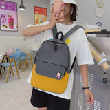 Solid Students School Knapsacks Women Large Capacity Shopping Travel Backpacks