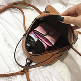 Small Leather Shoulder Bag Mini Backpack for Women Girls