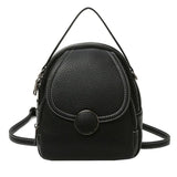 Small Leather Shoulder Bag Mini Backpack for Women Girls