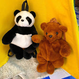 Women Plush Panda Backpack Student School Bag Girl Doll Backpack