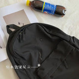 Women Solid Large Capacity Backpack Waterproof Bag Japanese Style
