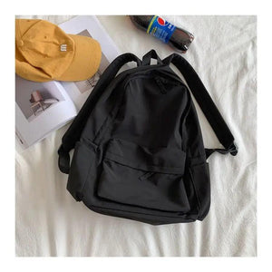 Women Solid Large Capacity Backpack Waterproof Bag Japanese Style