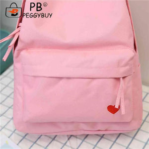 Heart Women Backpack Teenager Girl School Rucksack