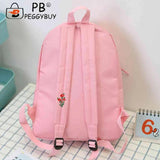 Heart Women Backpack Teenager Girl School Rucksack