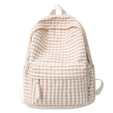 England Style Plaid Backpacks for Women Fresh School Bags Teenage Girls