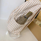 England Style Plaid Backpacks for Women Fresh School Bags Teenage Girls