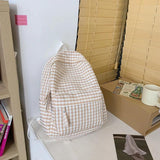 England Style Plaid Backpacks for Women Fresh School Bags Teenage Girls