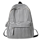 England Style Plaid Backpacks for Women Fresh School Bags Teenage Girls